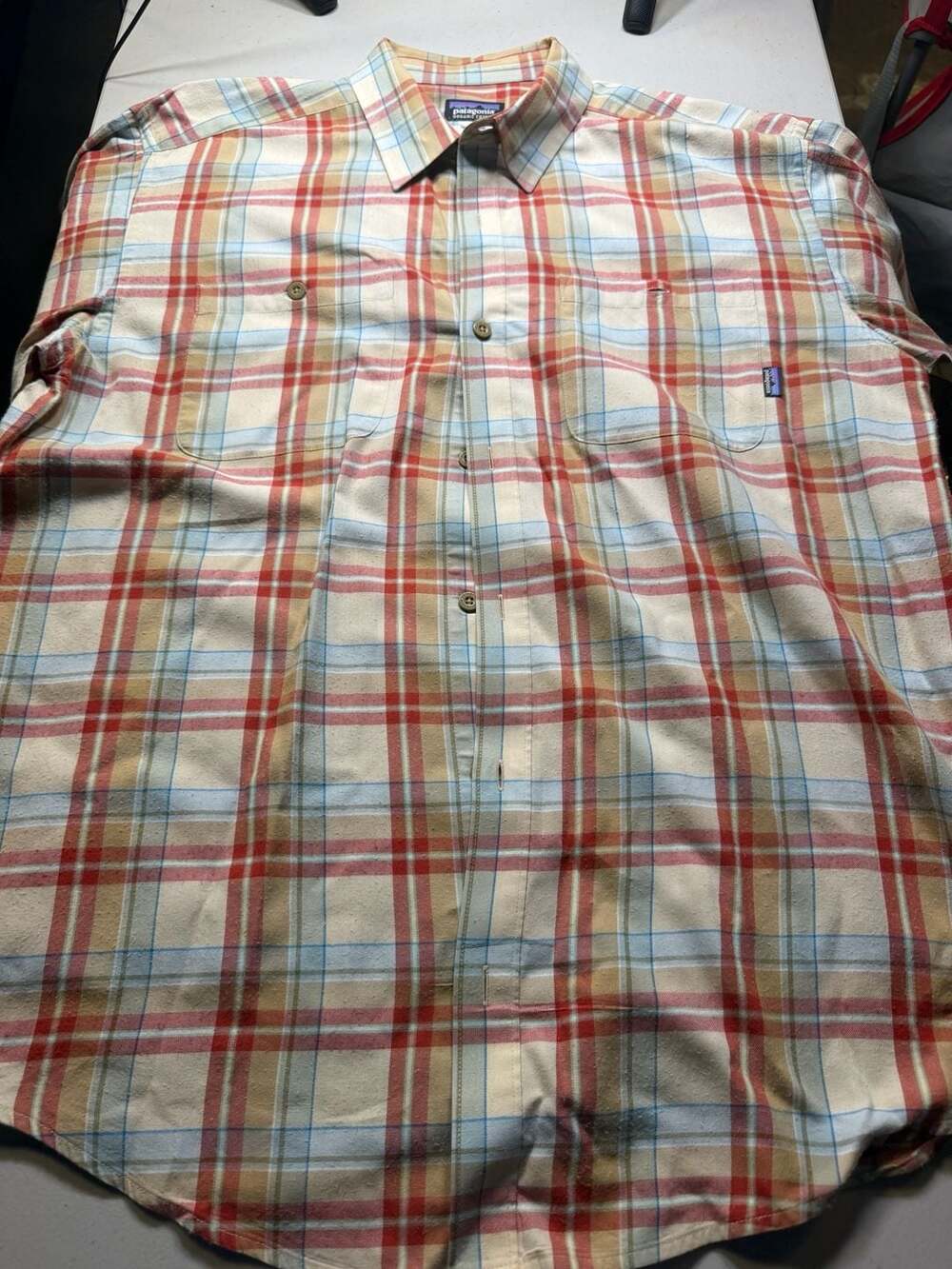 Patagonia Organic Cotton Plaid Long Sleeve Button Down Shirt